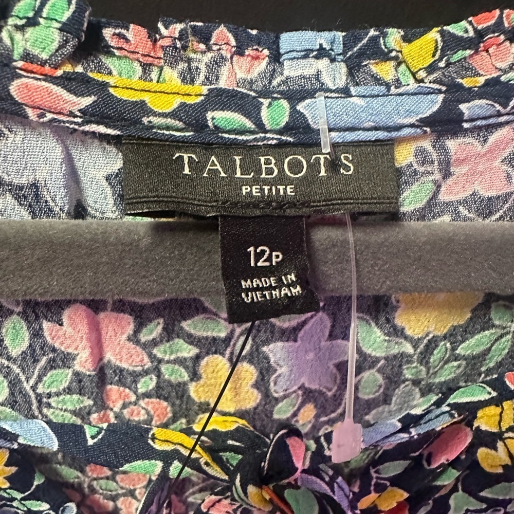 Talbots Pink and Yellow Midi Sundress Cap Sleeve NWT - Picture 7 of 12